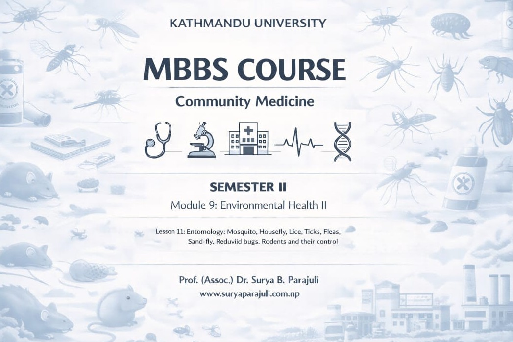 Entomology: Mosquito, Housefly, Lice, Ticks, Fleas, Sand-fly, Reduviid bugs, Rodents and their control